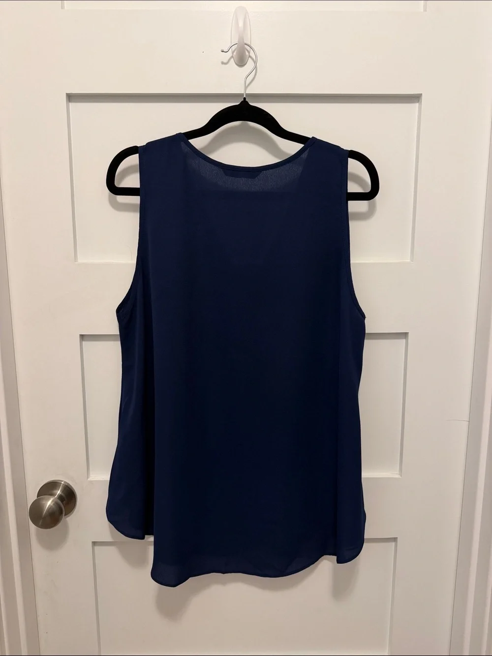 SHEIN Deep Navy V-Neck Sleeveless Chiffon Camisole